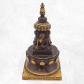 Stupa tibétain de temple en résine patine antique Objets rituels bouddhistes STUPAN6