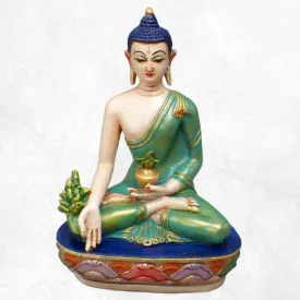 Statue bouddhiste tibetaine Bouddha Sakyamouni 21 cm - Statuettes bouddhistes tibétaines artisanales