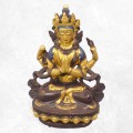 Statuette Chenrezi marron et or 15 cm Statuettes Bouddhistes STACH2