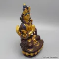 Statuette bouddhiste Chenrezi marron et or 15 cm - Statuettes bouddhistes tibétaines artisanales
