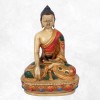 Statue tibétaine Bouddha Ratnasambhava main au sol Statuettes Bouddhistes SAKYA3