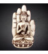 Statuette Bouddha en résine naturelle, peinte à la main.