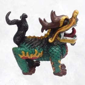 Statuette tibétaine Dragon peinte à la main - Statuettes bouddhistes tibétaines artisanales