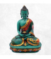 Statuette Bouddha en méditation résine verte Statuettes Bouddhistes BV1