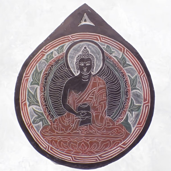 Sculpture bouddhiste sur ardoise Bouddha Statuettes Bouddhistes SCAR10