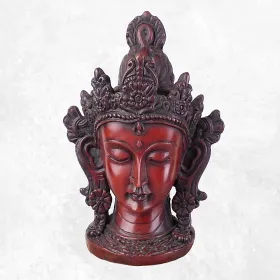 Statuette bouddhiste tibétaine en résine divinité Tara Verte - Statuettes bouddhistes tibétaines artisanales