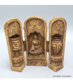 Temple triptyque bouddhiste de voyage Objets rituels bouddhistes TEM1