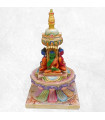 Stupa tibétain 23 cm peint à la main Statuettes Bouddhistes STUP5
