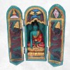 Temple pour autel bouddhiste peint à la main 20 cm Statuettes Bouddhistes TRYP5
