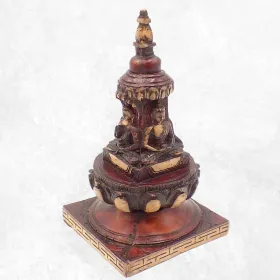 Statuette bouddhiste Stupa tibétain newari temple bouddhiste - Statuettes bouddhistes tibétaines artisanales