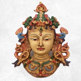 Statuette masque de Tara peinte à la main Statuettes Bouddhistes MATV4