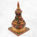 Stupa bouddhiste peint à la main 15 cm Statuettes Bouddhistes STUPA50