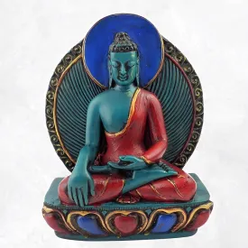 Statuette bouddhiste Bouddha de Médecine - Statuettes bouddhistes tibétaines artisanales