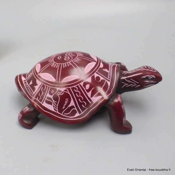 Statuette tibétaine Tortue Yeux du Bouddha 