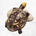 Statuette tibétaine Tortue et lotus - Statuettes bouddhistes tibétaines artisanales
