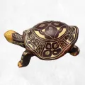Statuette tibétaine Tortue et lotus - Statuettes bouddhistes tibétaines artisanales
