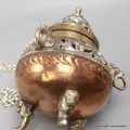 Porte-encens tibétain style oriental cuivre et métal - Porte-encens tibétains
