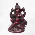Statue bouddhiste Ganesh résine rouge 14 cm - Statuettes bouddhistes tibétaines artisanales