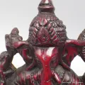 Statue bouddhiste Ganesh résine rouge 14 cm - Statuettes bouddhistes tibétaines artisanales