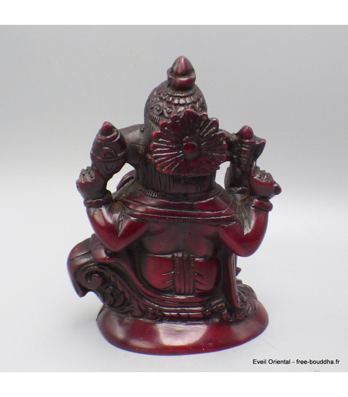 Statue de Ganesh résine rouge 14 cm 