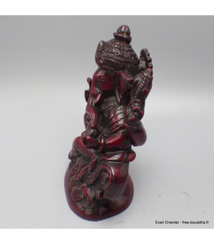 Statue de Ganesh résine rouge 14 cm 