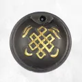 Porte encens tibétain décoré du Noeud infini - Porte-encens tibétains