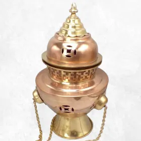 Porte encens tibétain encensoir tibétain de temple 30 cm - Porte-encens tibétains