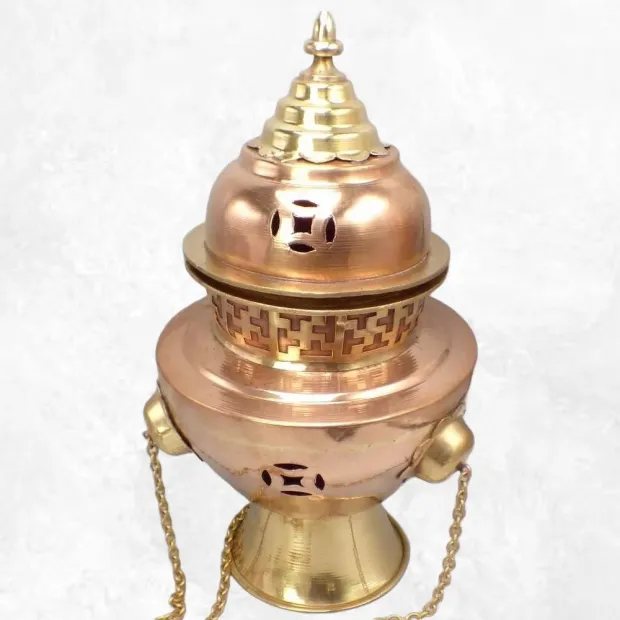 Porte encens tibétain encensoir tibétain de temple 30 cm - Porte-encens tibétains
