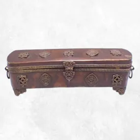Porte encens tibétain ancien cuivre 30 cm - Porte-encens tibétains