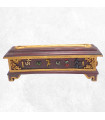 Gros porte-encens tibétain en bois Mantra de Chenrezi Brûleurs et porte-encens PEBD3