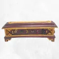Gros porte-encens tibétain en bois Mantra de Chenrezi - Porte-encens tibétains