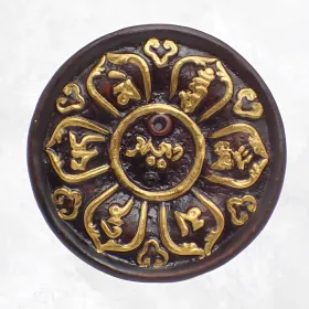 Porte encens tibétain mantra en terre cuite - Porte-encens tibétains