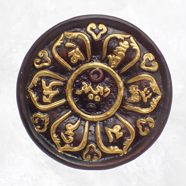 Porte encens tibétain mantra en terre cuite