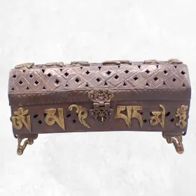 Porte encens tibétain antique et mantra - Porte-encens tibétains