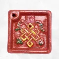 Porte encens tibétain Noeud infini terre cuite - Porte-encens tibétains