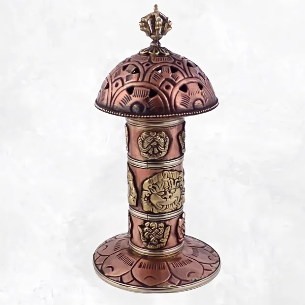 Porte-encens cordelette forme champignon - Porte-encens tibétains