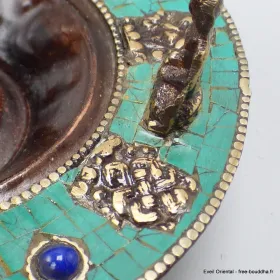 Porte-encens tibétain 5 Bouddhas - Porte-encens tibétains