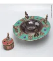 Porte-encens tibétain 5 Bouddhas - Porte-encens tibétains
