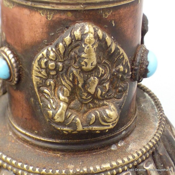 Brûleur d'encens tibétain Lotus sur pied 