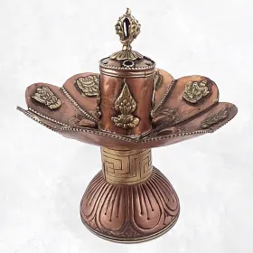 Brûleur d'encens tibétain Lotus - Porte-encens tibétains