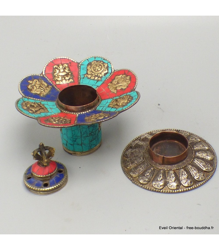 Brûleur d'encens tibétain sur pied en pierres naturelles Brûleurs et porte-encens ref 3032.6