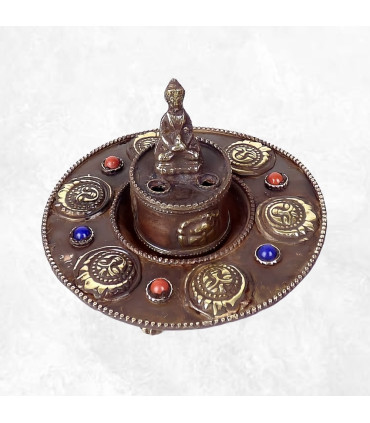 Porte-encens tibétain orné de soleils Brûleurs et porte-encens BESA2.2