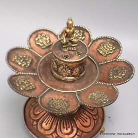 Brûleur d'encens tibétain Signes auspicieux Encens tibétains, accessoires DBLESA2