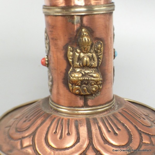 Brûleur d'encens tibétain Signes auspicieux Encens tibétains, accessoires DBLESA2