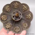 Brûleur d'encens cuivre vielli Lotus - Porte-encens tibétains