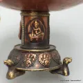 Brûleur d'encens cuivre vielli Lotus - Porte-encens tibétains