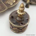 Brûleur d'encens cuivre vielli Lotus - Porte-encens tibétains
