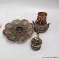 Brûleur d'encens cuivre vielli Lotus - Porte-encens tibétains