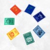 7 Drapeaux tibétains cartonnés Lotus Objets rituels bouddhistes DRACA2