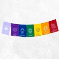 Guirlande drapeaux népalais 7 chakras Drapeaux tibétains DRAT7